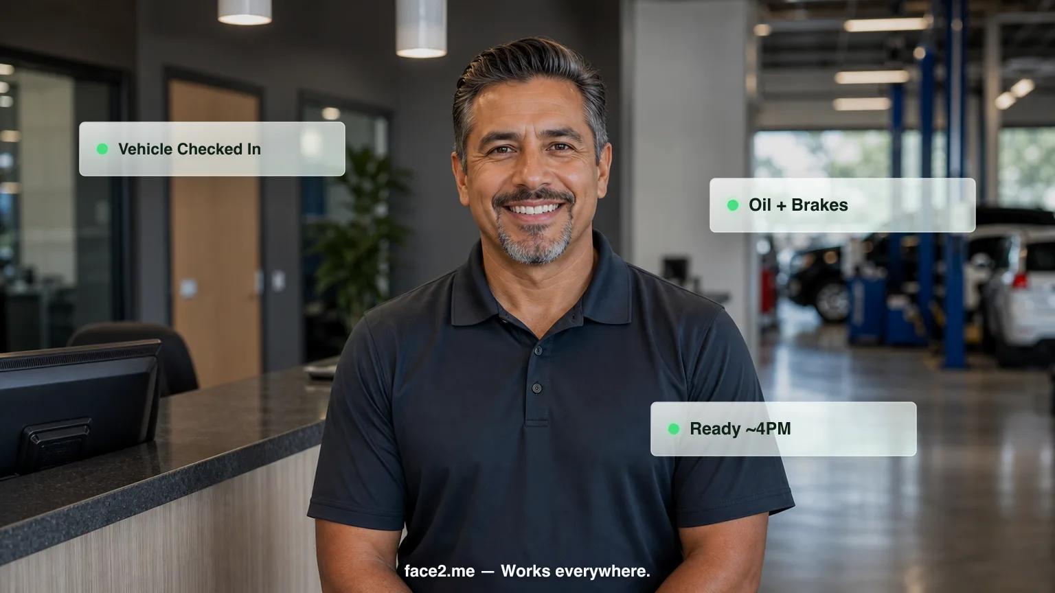 AI avatar for Auto Service Centers